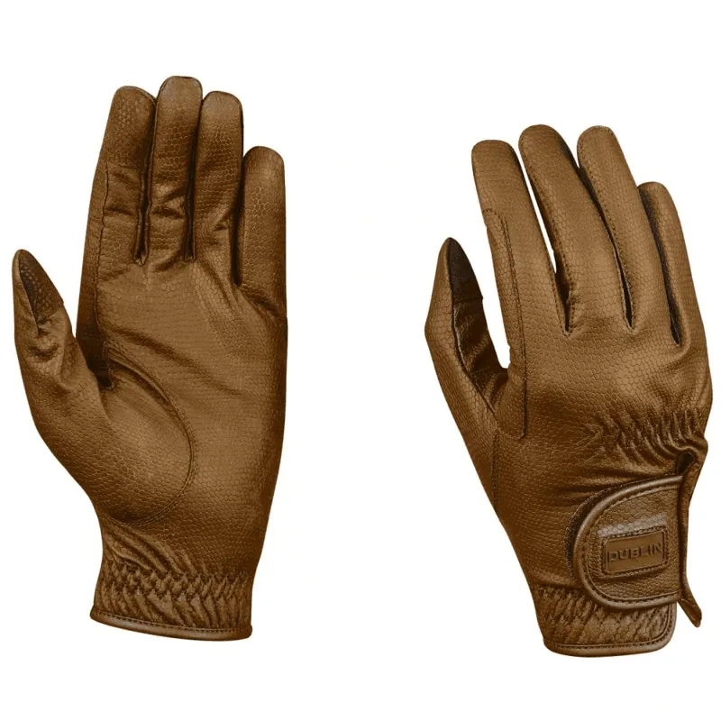 Dublin Everyday Touch Screen Compatible Riding Gloves in Brown